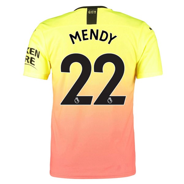 Camiseta Manchester City NO.22 Mendy Replica Tercera Ropa 2019/20 Naranja